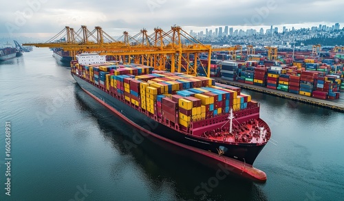 Cargo ship carrying containers