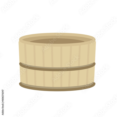 木製の風呂桶　イラスト