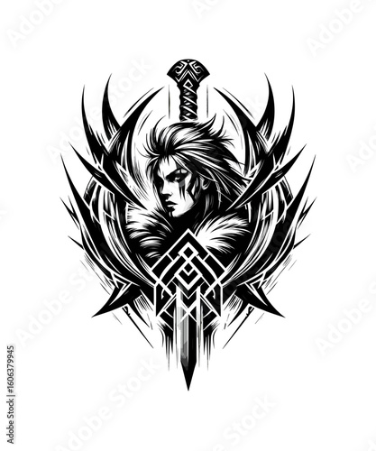Viking Shield Maiden Warrior