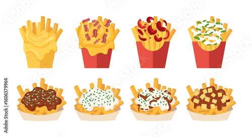 Fries Variety Loaded Fast Food.