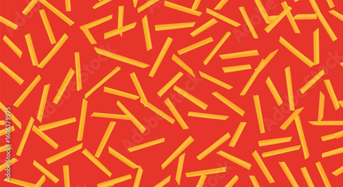 French fries pattern with fast food, and seamless.