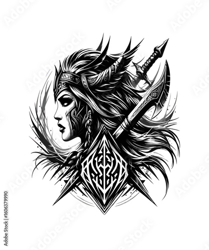 Viking Shield Maiden Warrior