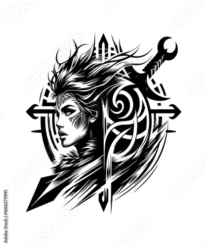 Viking Shield Maiden Warrior