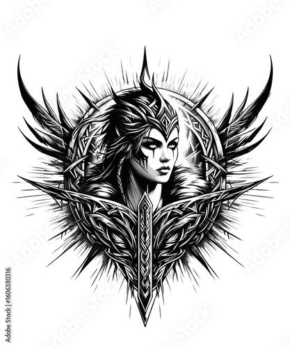 Viking Shield Maiden Warrior