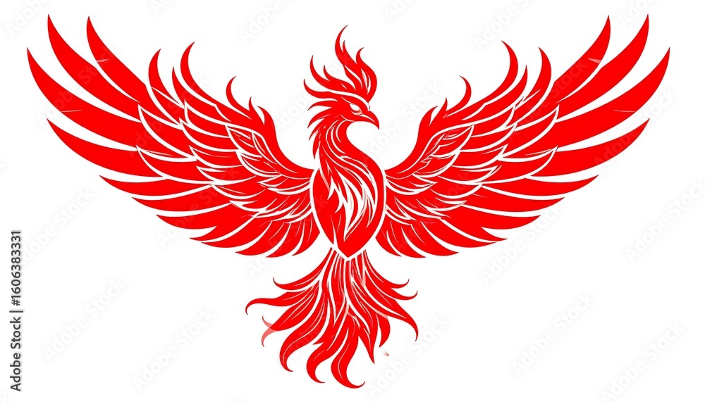 Obraz premium Red phoenix logo design