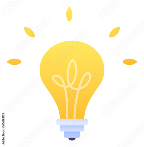 vector light bulb icon