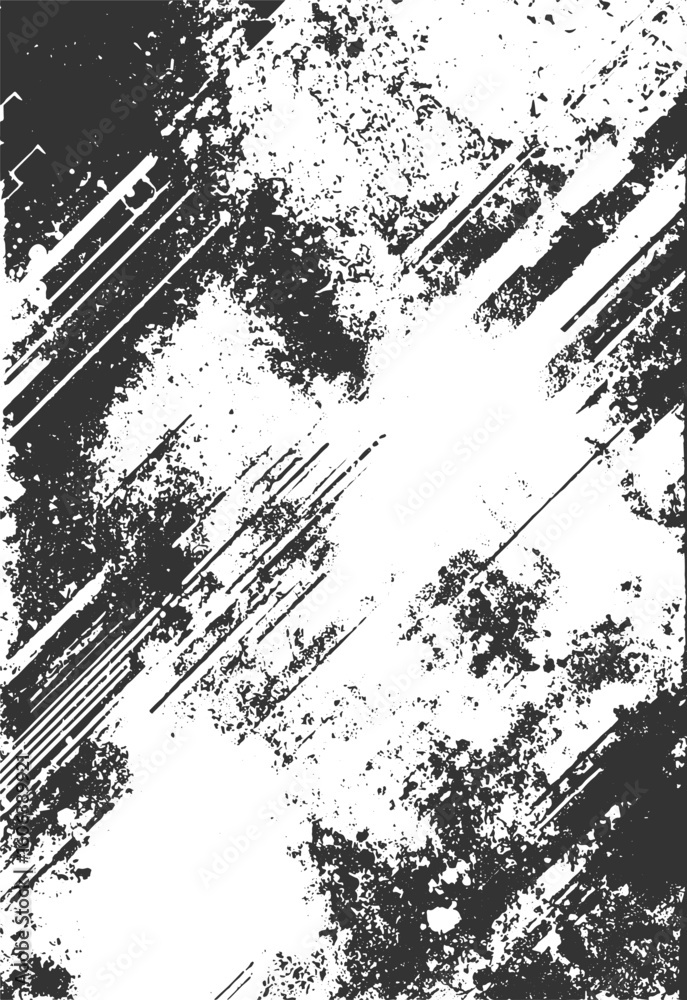 Obraz premium Circular starburst explosion texture. Distressed uneven grunge. Abstract vector illustration. Monochrome texture composed of irregular graphic elements. transparent background.