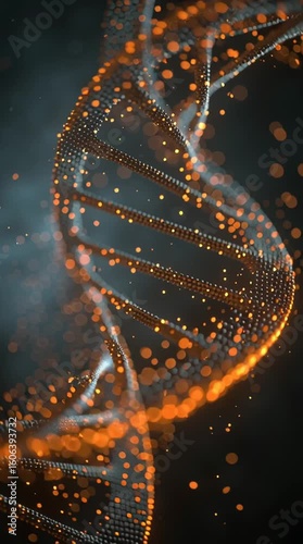 Stunning close-up of a DNA strand