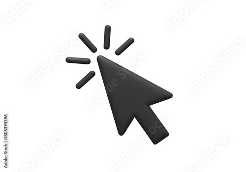 Isolated Arrow Cursor Icon for Click and Selection
