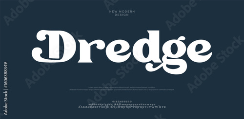 Dredge Creative logo sport modern alphabet font. Typography, abstract technology, fashion, digital, future technology logos fonts. vector illustration