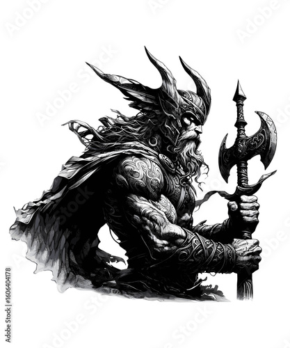 Viking warrior Odin	