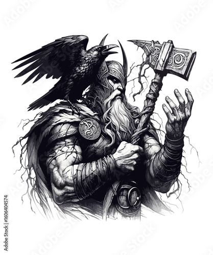 Viking warrior Odin	