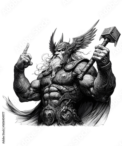 Viking warrior Odin	
