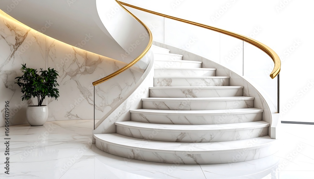Fototapeta premium Elegant, modern spiral staircase