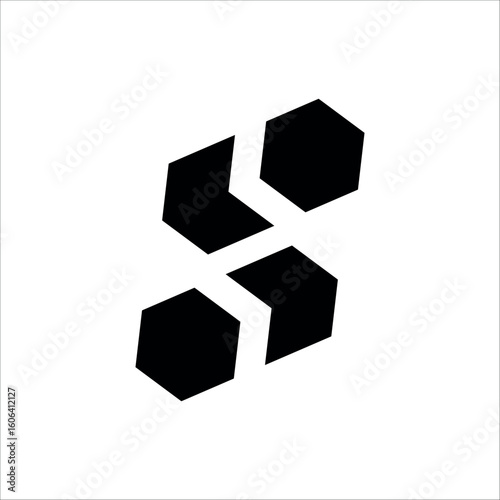 S And Hidden H Letter Logo