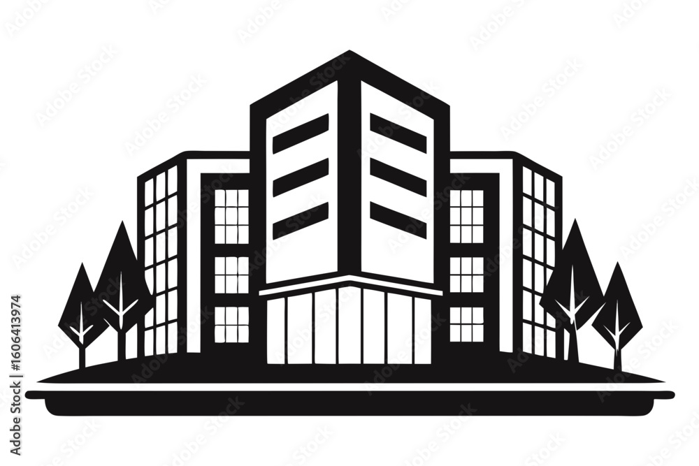 Fototapeta premium company building icon vector