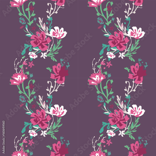 Floral seamless pattern in in small-scale flowers. Trendy colors. Shabby chic millefleurs. Will be fine for textile or book covers, manufacturing, wallpapers, print, gift wrap and scrapbooking.