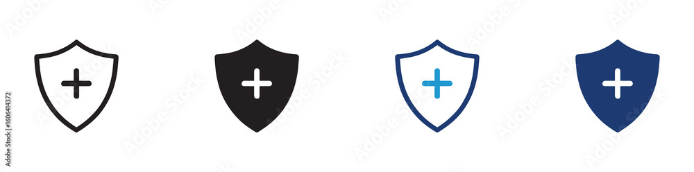 Fototapeta premium Health insurance icon set , vector illustration .