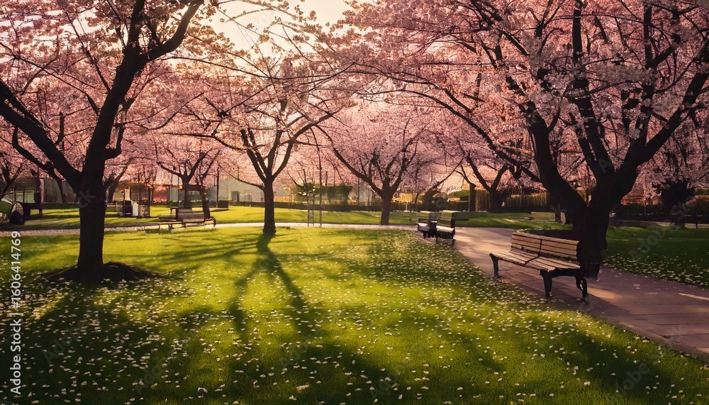 Fototapeta premium Cherry Blossom Natural Beautiful Scene