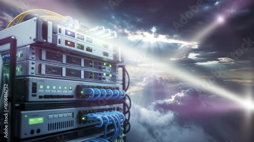 Cloud Servers Hosting Data Center Network Technology
