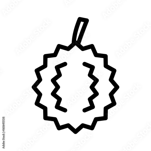 Durian icon single thin line