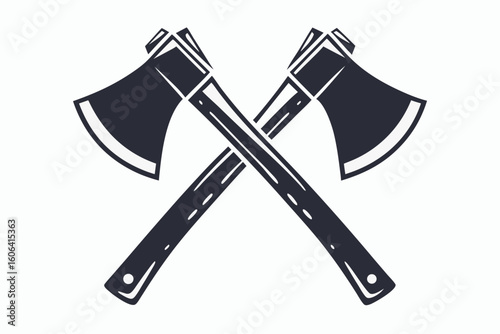 minimalist vector logo axe icon