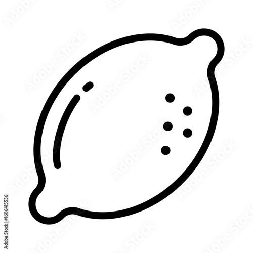 Lemon icon single thin line