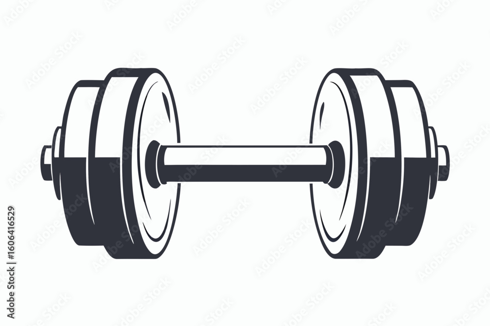 Naklejka premium minimalist vector logo dumbbell vector