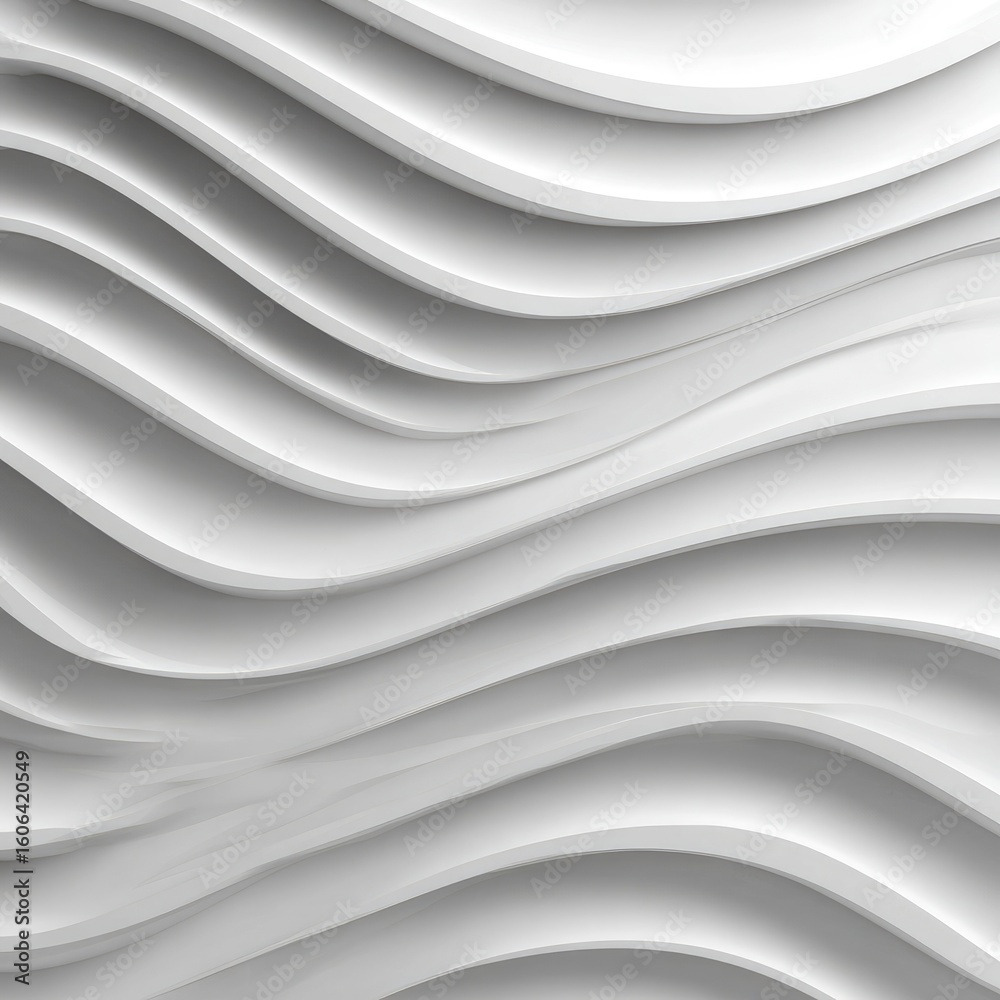 Obraz premium Abstract white wavy pattern (1)