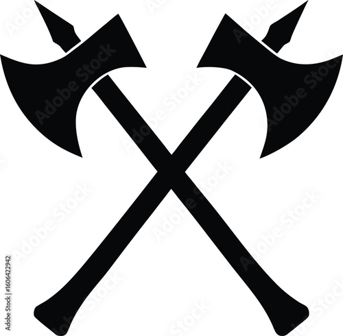 Crossed Axes Silhouette