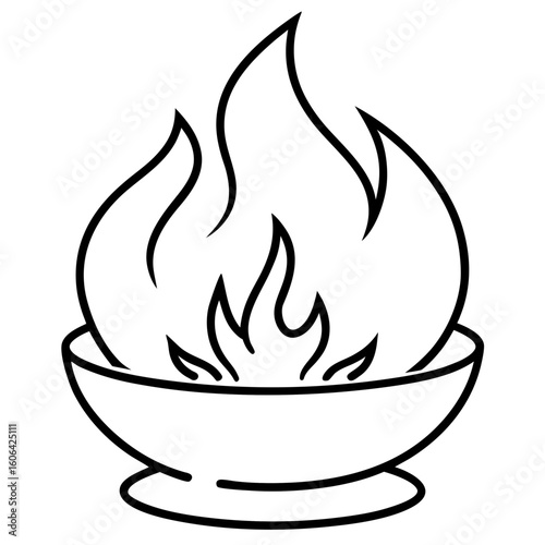 Fire Pit or Bonfire  Cozy Autumn AI Vector Design for Seasonal Decor