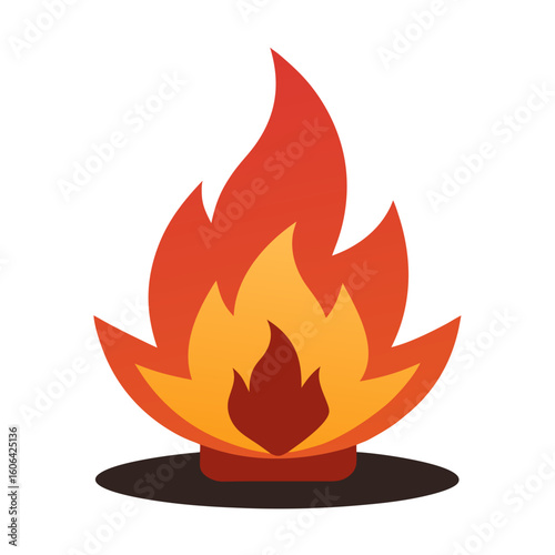 Fire Pit or Bonfire  Cozy Autumn AI Vector Design for Seasonal Decor
