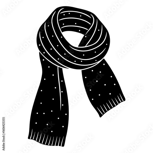 Wool Scarf Cozy Autumn AI Vector Design for Seasonal Decor
 