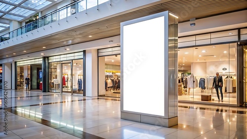 Mall Billboard Images, Mall Templates, Blank billboards located in shopping mall or retail shop,