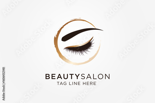 vector illustration of a female eye or salon logo