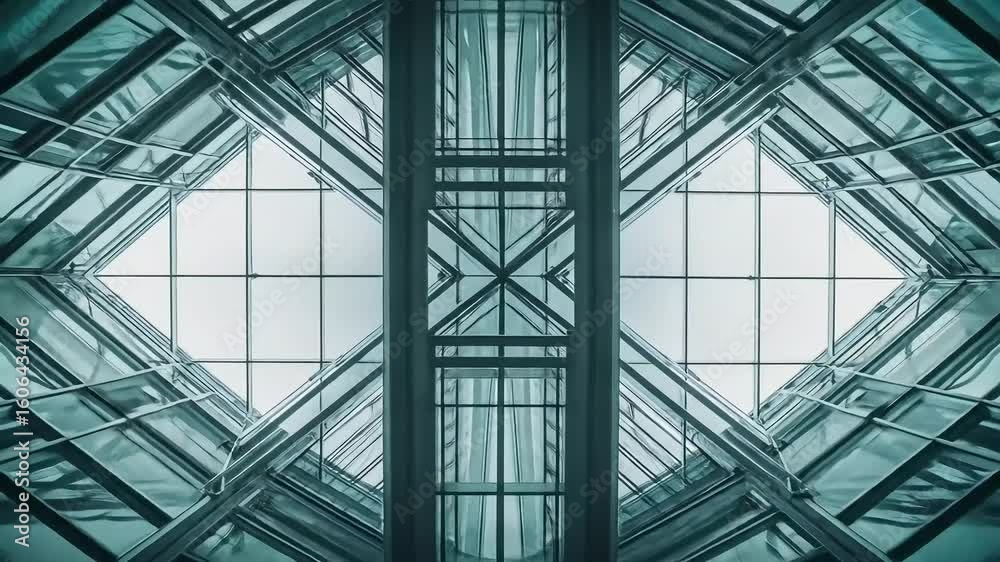 Modern building structure interior view Modern building structure interior view