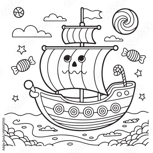 Halloween Sweet Candy Coloring Pages For Adults