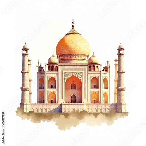 taj mahal vector illustration