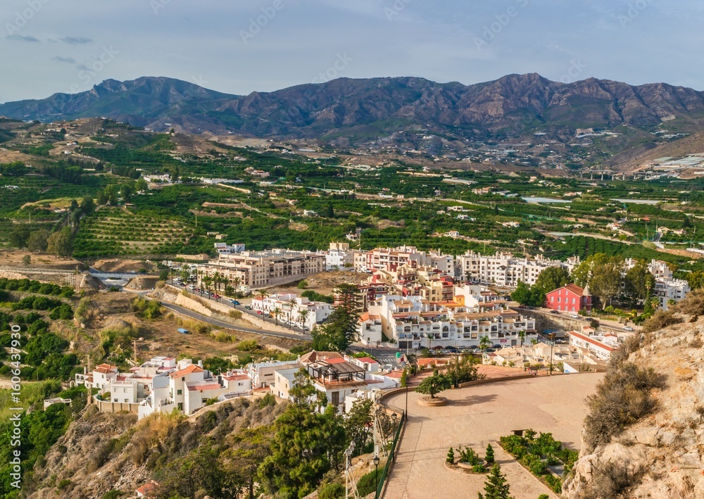 Naklejka premium Beautiful view seen from Castle of Salobreña, Granada, Spain