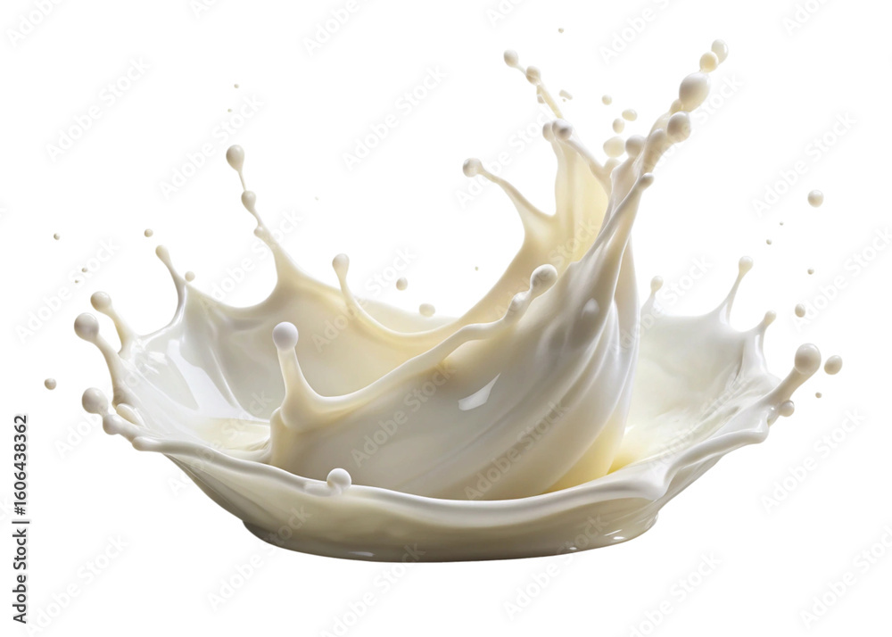 Twisted milk splash isolated on white background Twisted milk splash isolated on white background