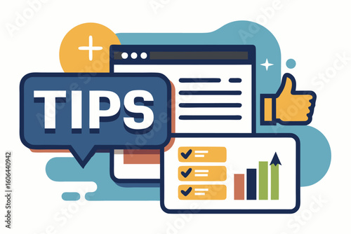 Helpful tips icon featuring tricks and useful information for various tasks and activities in a modern digital context