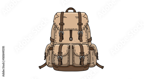 Explore the wilderness with this durable and stylish vintage-inspired hiking backpack perfect for outdoor adventures and camping trips