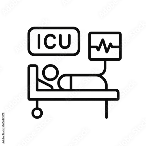 Medical center intensive care unit icon transparent background