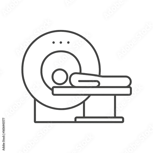 Medical center MRI scanner icon transparent background