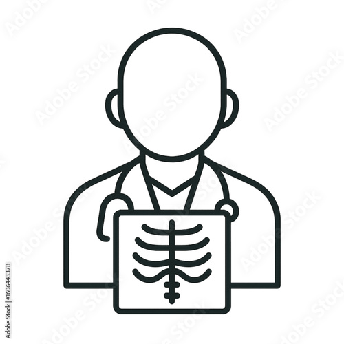 Medical center radiologist icon transparent background