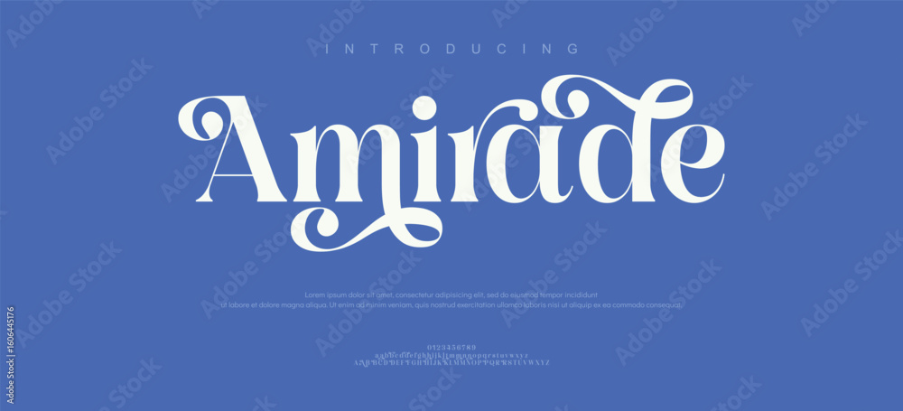 Fototapeta premium Amirade incomplete calligraphy alphabet capital lettering a to z font family