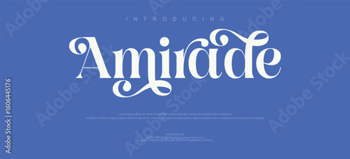 Amirade incomplete calligraphy alphabet capital lettering a to z font family