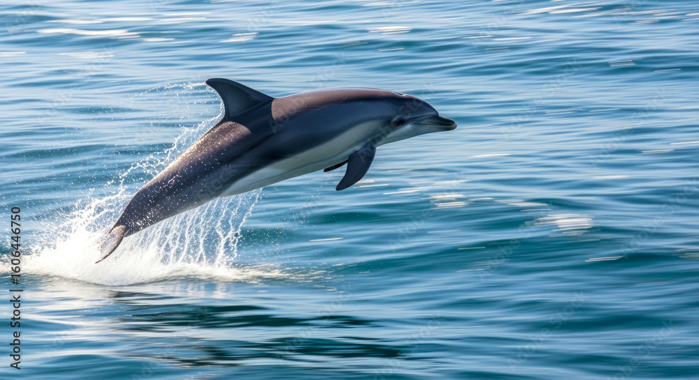 Fototapeta premium dolphin leaping from ocean waves
