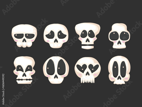 skull bone skeleton halloween cartoon october cute silhouette dead tatto evil paattern toy punk band
