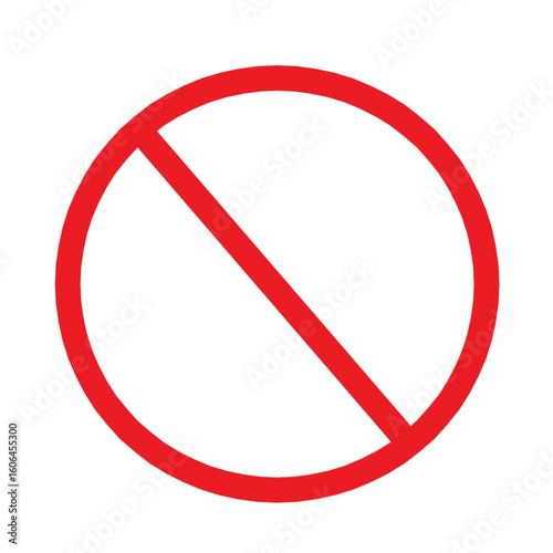 red prohibited sign not allowed prevent concept .eps